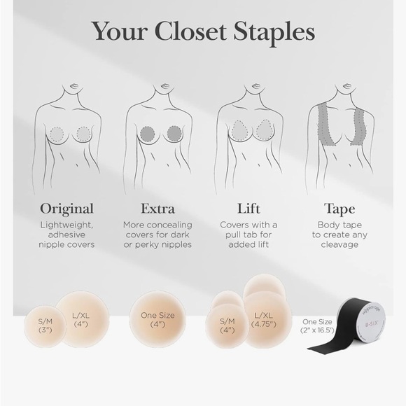 NIPPIES SKIN lift color Coco 1 Pair size A-C - Picture 9 of 14